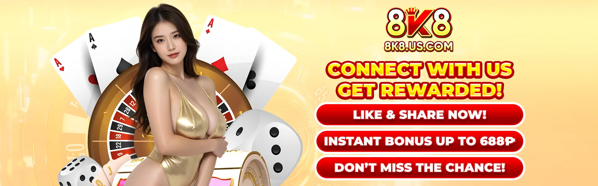 Connect with 8K8 get rewarded